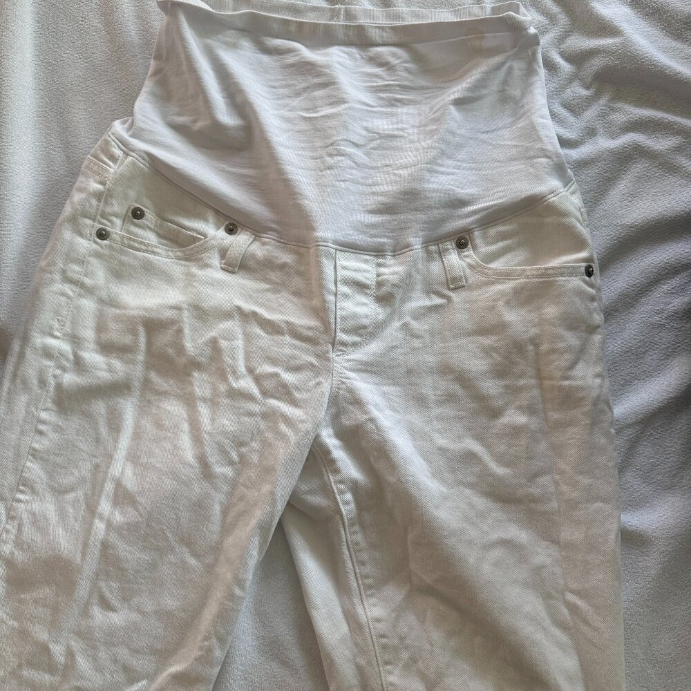 Gap White Maternity Jeans